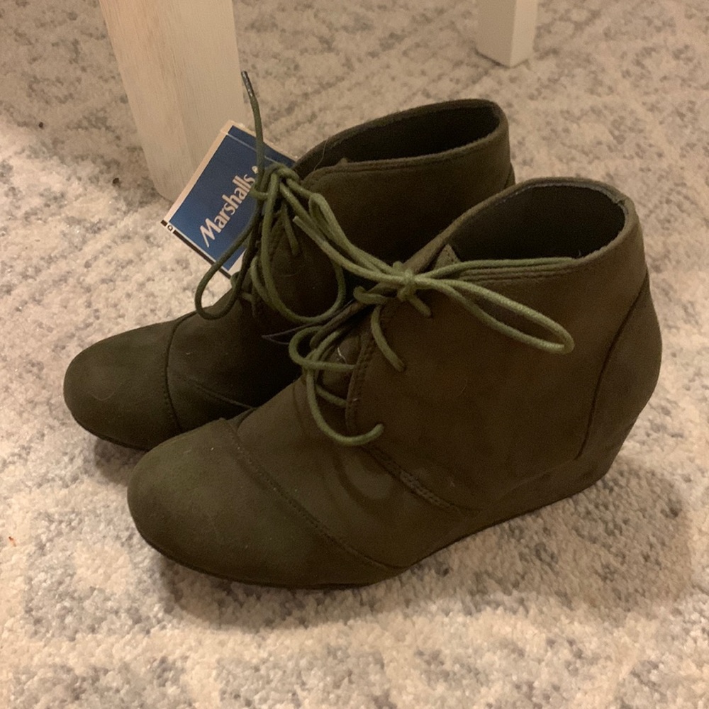 Olive Green Wedges